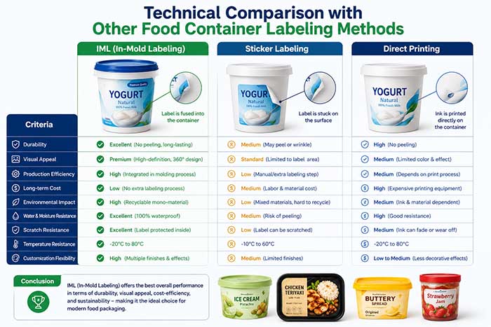 Technical Comparison With Other Food Container Labeling Methods