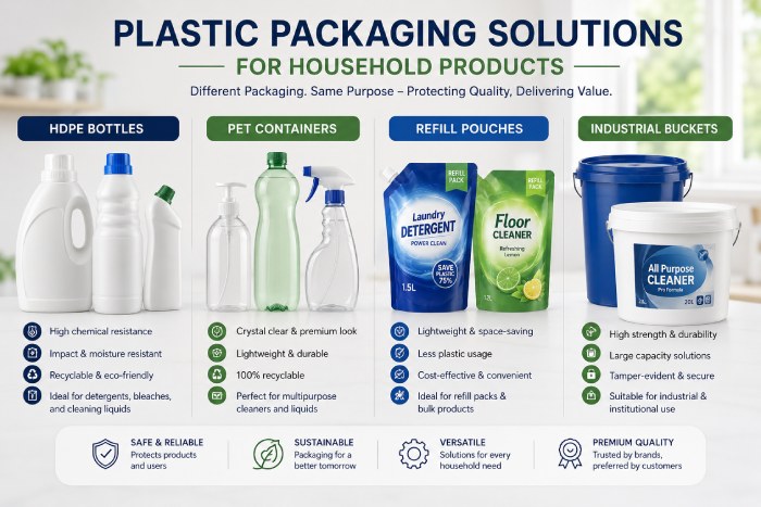 Plastic Packaging Solutions For Household Products