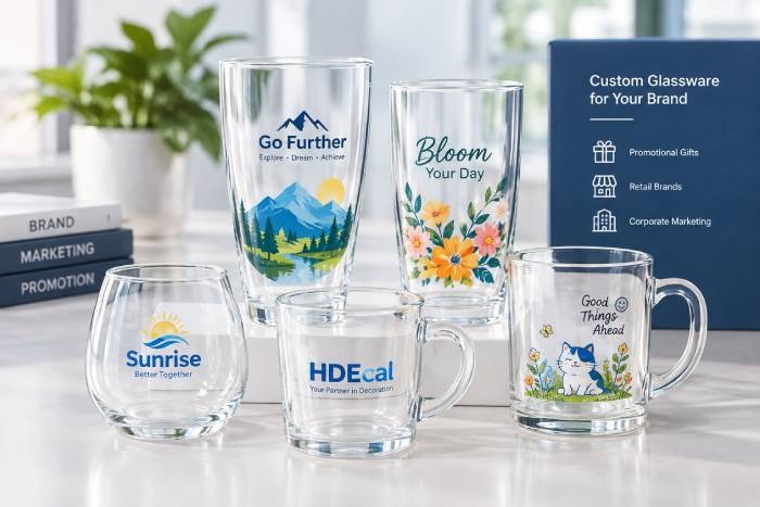 Custom Logo Printing On Clear Glass Cups