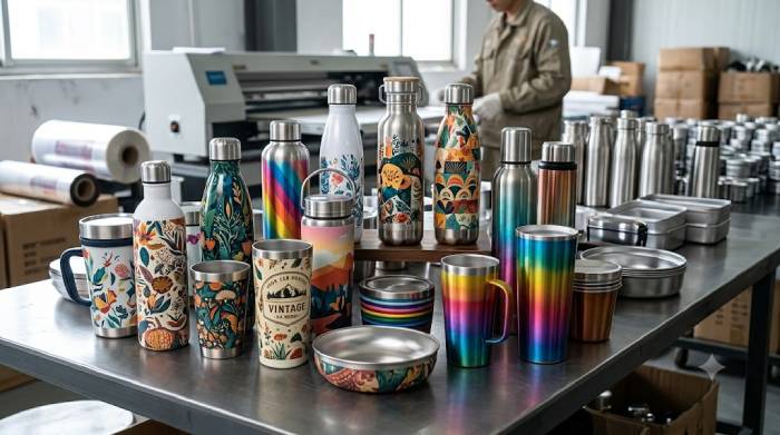 Heat Transfer Printing On Metal Utensils And Stainless Steel Drinkware