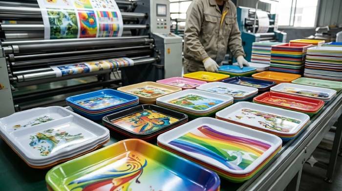 Heat Transfer Printing On Plastic Trays With Customized Graphics